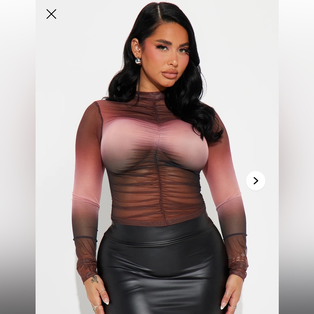 Eternal Love Ombre Mesh Top - Purple/combo